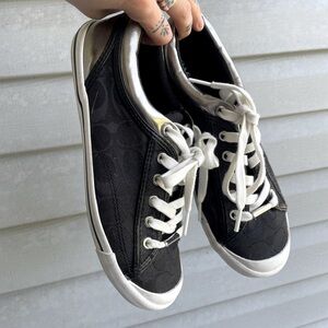 Women’s black coach sneakers
